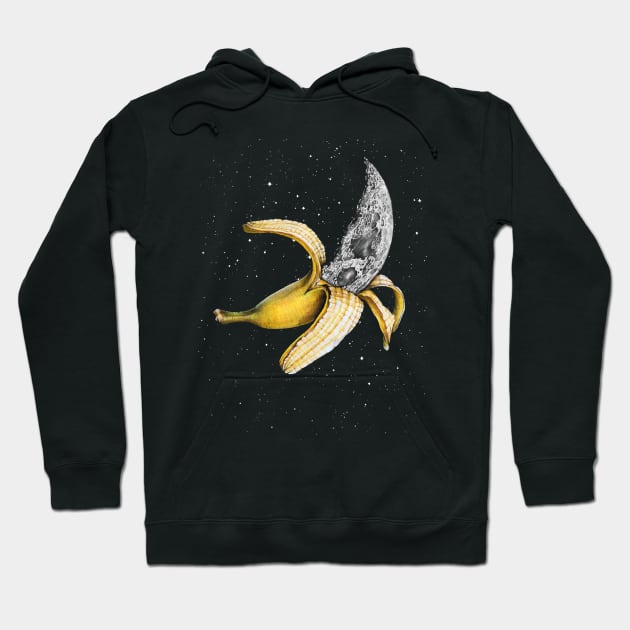 moon space banana Hoodie by lellis736